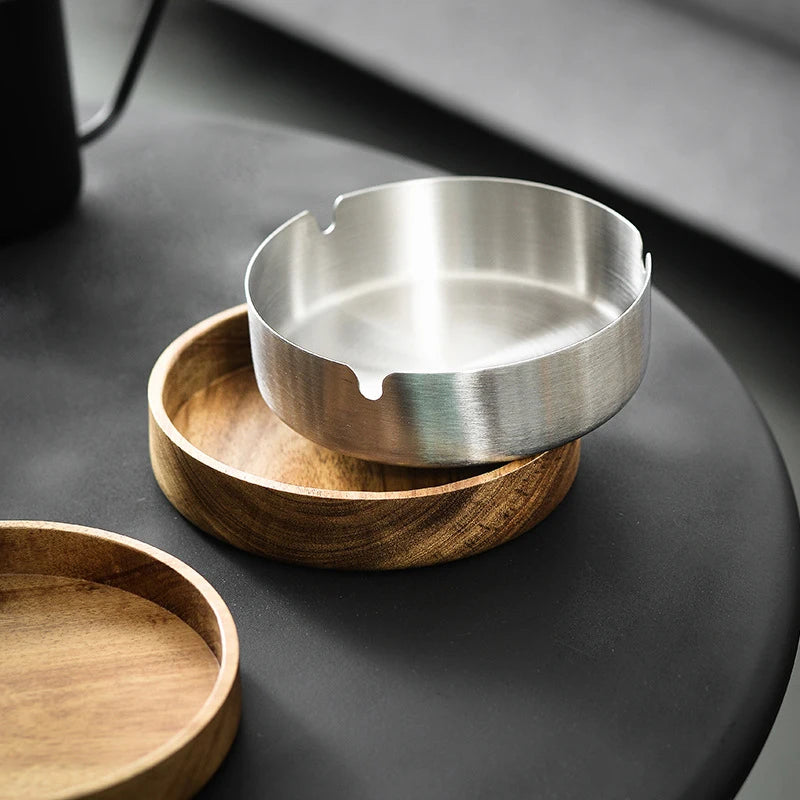 Cendrier en Bois avec Inox Nexima