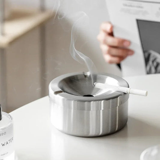 Cendrier Rond en Acier Inoxydable Nexima