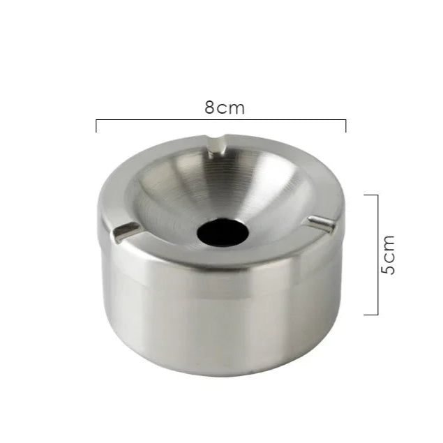Cendrier Rond en Acier Inoxydable Nexima