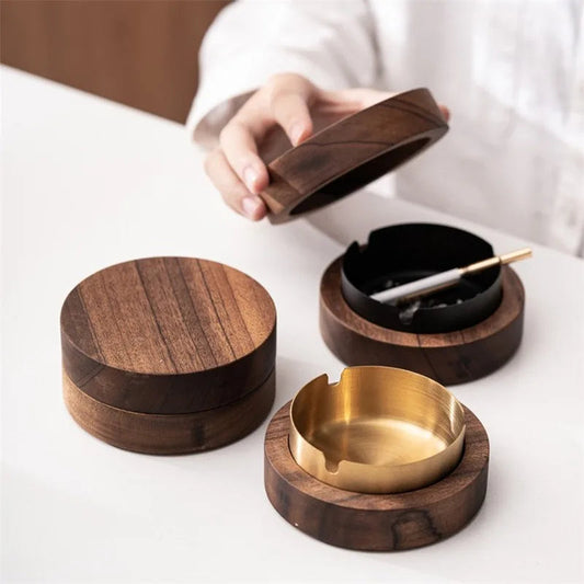 Cendrier en Bois avec Inox Nexima